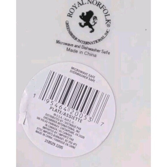 Royal Norfolk Stoneware Dinner Plates 10.5" Pumpkins Fall Design Set Of 2 New - Picture 3 of 4